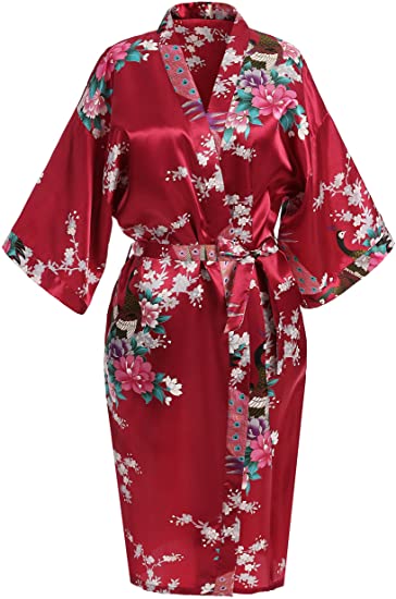Robe Silk Women - Rayon Robes Women Nightwear Flower Home