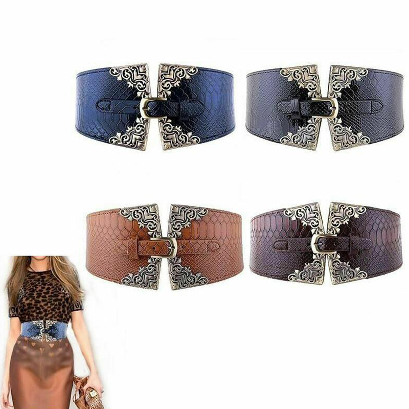 Women Elastic Buckle Wide Belt – Corset Waist Cinch Bewertung und Preis
