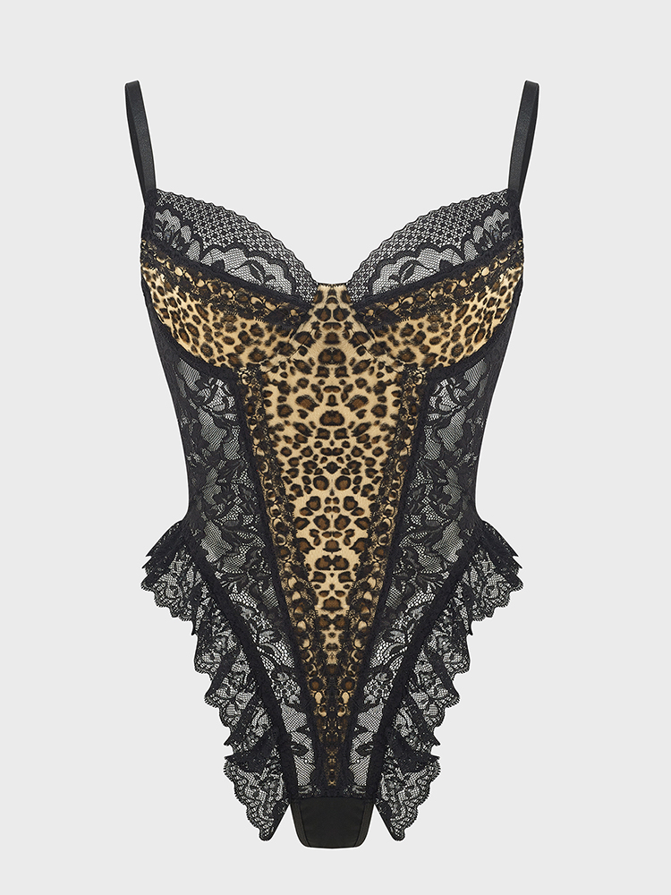 Sexy Lace Leopard Pattern Body – Shapewear Bodysuit Firm Bewertung und Preis