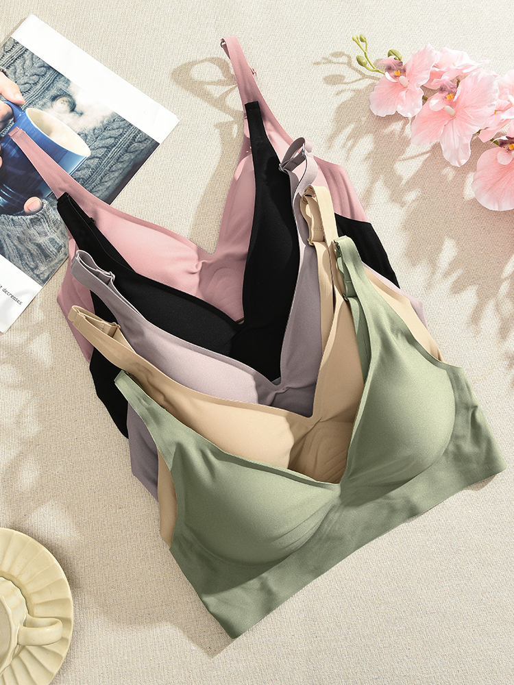 Women Latex Bra Seamless Under – Bralette Wireless Soft Bewertung und Preis