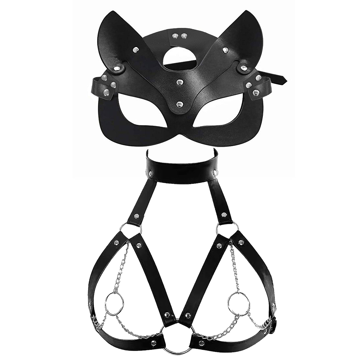 Women Sexy Mask Blindfold Cosp – Garter Belt Set Bewertung und Preis