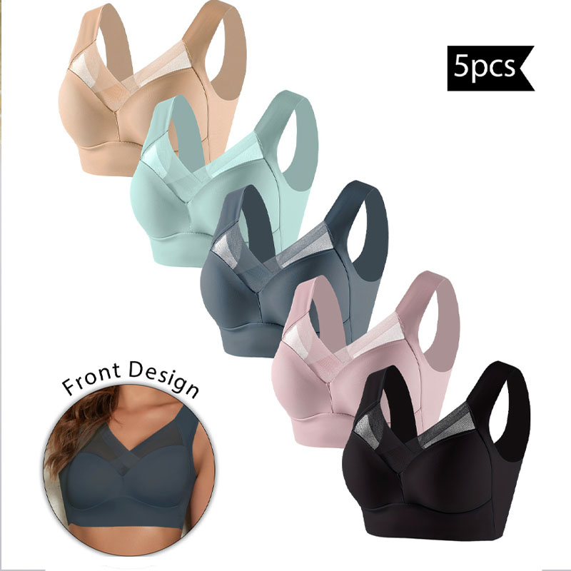 5PCS Women Sports Bras Full Cu – Bralette Wireless Soft Bewertung und Preis