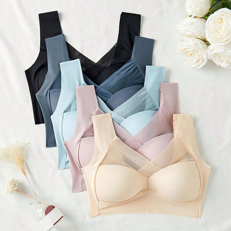 5PCS Women Sports Bras Full Cu – Bralette Wireless Soft Bewertung und Preis