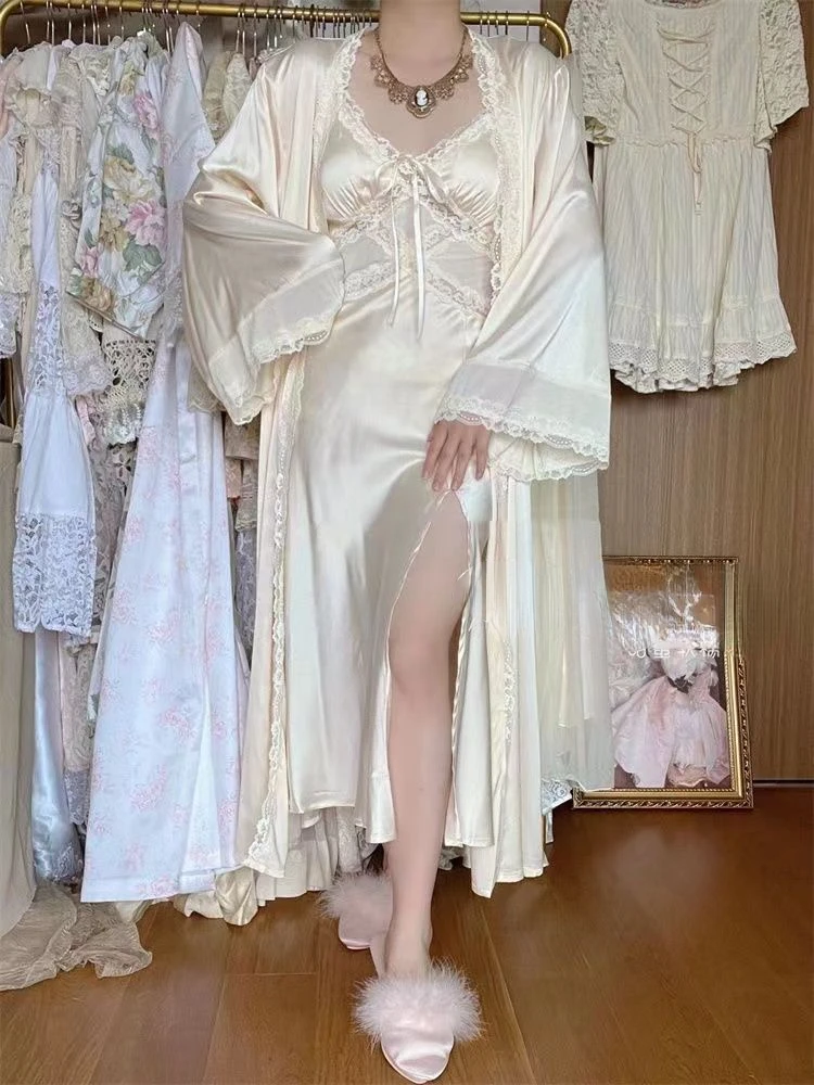 Silk Robe Gown Sets Women Gent – Robe Silk Women Bewertung und Preis
