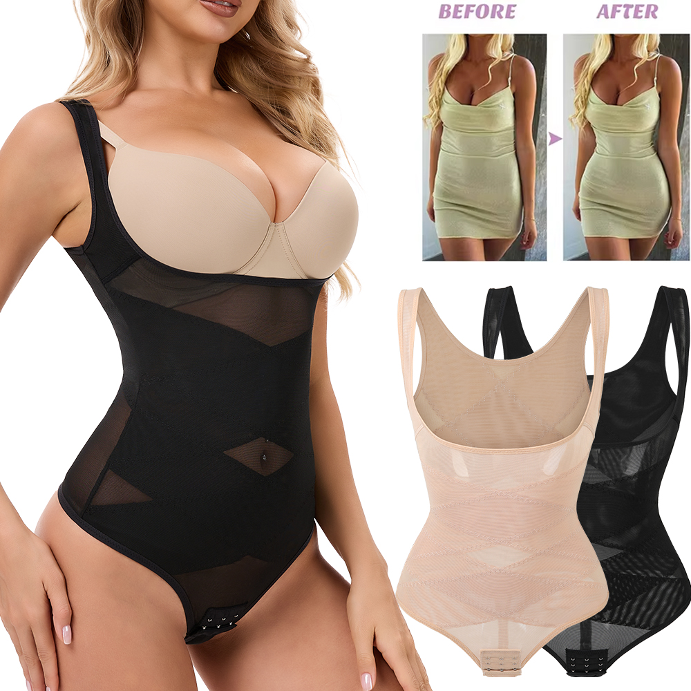 Mesh Thongs Bodysuit Shapewear – Shapewear Bodysuit Firm Bewertung und Preis